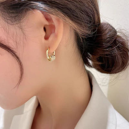 Affordable luxury zirconia hoop earrings