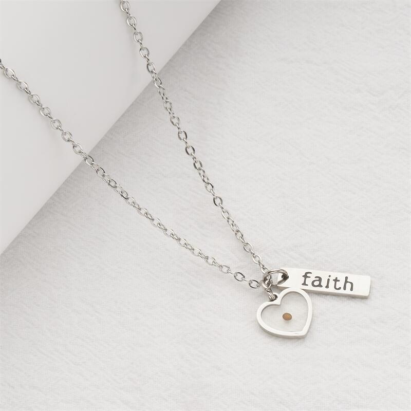 Stainless Steel 'Faith' Necklace