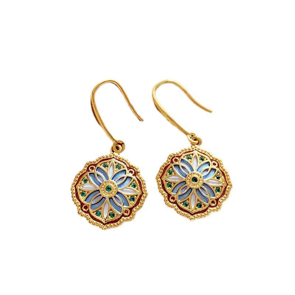 Flower Vintage Drop Earrings