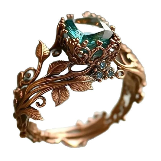 Vintage vine and floral ring