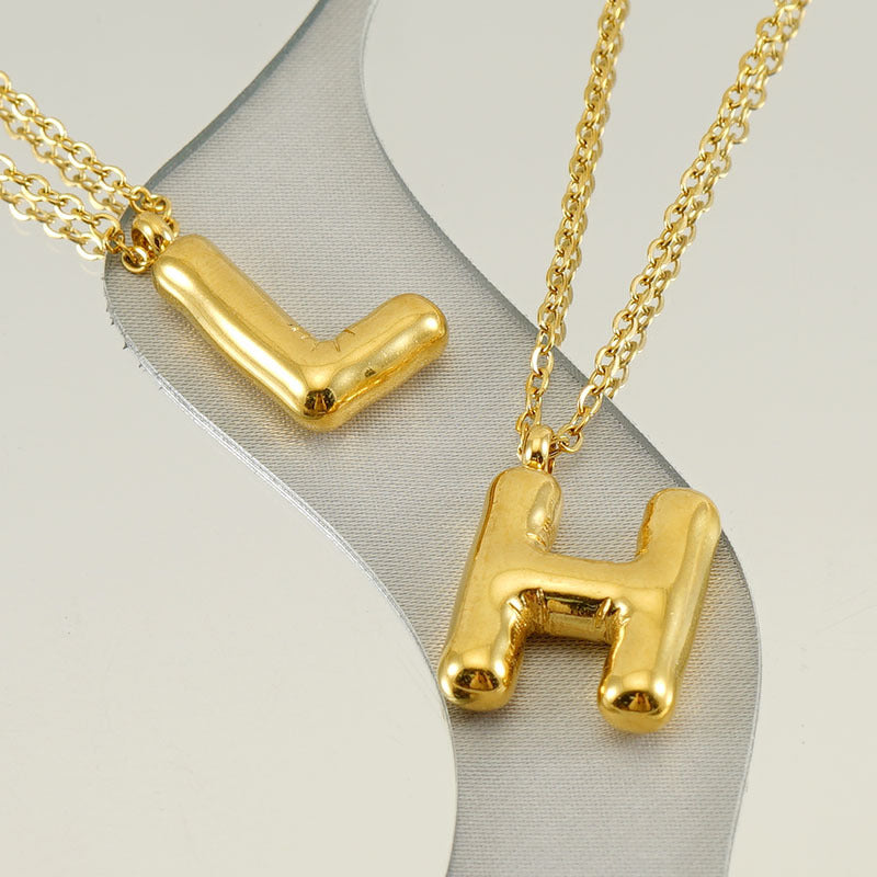 Hip Hop Letter Pendant Necklace